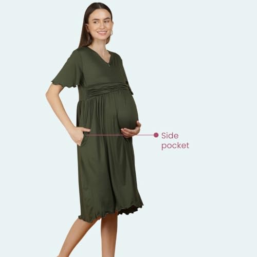 Image of Morph Maternity | Maternity Dresses for Women | Fits During Pregnancy & Post Pregnancy | Back Tie to Adjust