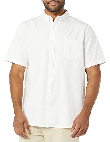 Amazon Essentials Men's Regular-Fit Short Sleeve Stretch Oxford Shirt with Pocket4