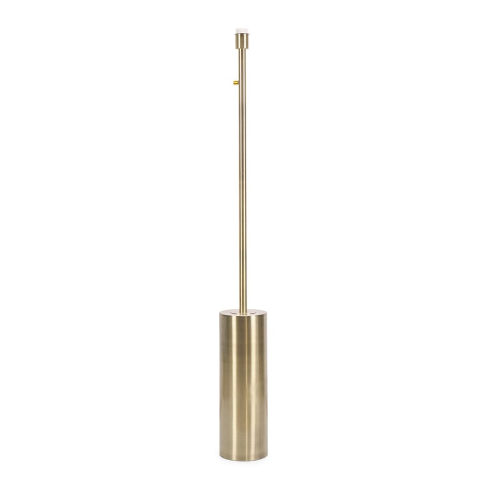ValueLights Lexy Antique Brass Dimmable Floor Lamp Base - Gold
