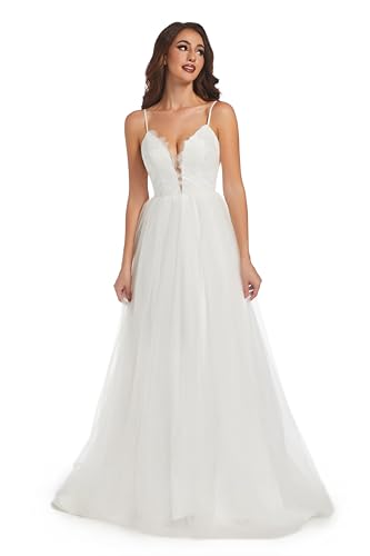 Wedding Dresses for Bride Unique Lace Beautiful Layers Tulle A Line Dreamy Beach Wedding Gowns2