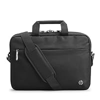 HP Professional Laptop-Tasche 14,1 Zoll, Wasserabweisende Tasche mit RFID-Schutz, Trolley-Durchführung, gepolstertem Laptop-Fach und Fächern für Zubehör, Schwarz