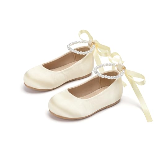 Otter MOMO Toddler Little Girls Princess Shoes Mary Jane Ballerina Flats Flower Girl Dress Yellow Shoes Size 12 by Otter MOMO - Used condition - Image 9