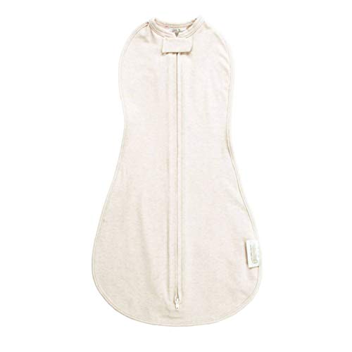 Image of Woombie Original Baby Swaddling Blanket - Soothing, Cotton Baby Swaddle - Wearable Baby Blanket, Organic Cream, 14-19 lbs