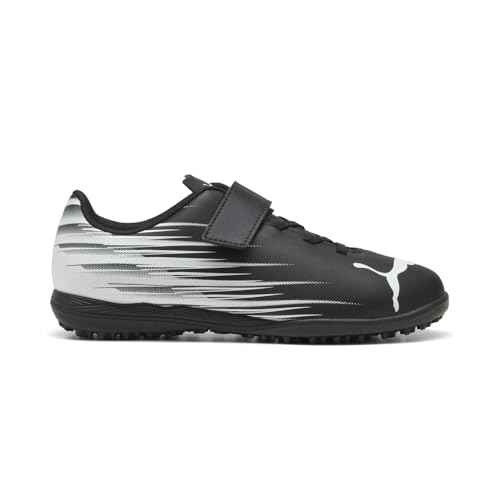 PUMA Kids Boys Attacanto Ii Turf V Soccer Cleats - Black, White - Size 4 M