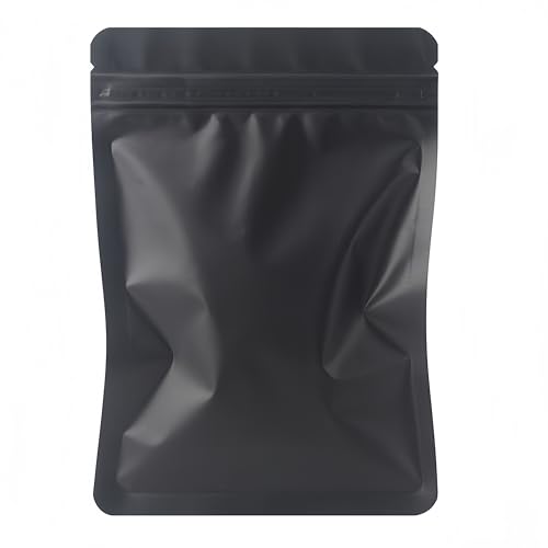 100Pcs Mylar Bags Small Ziplock Foil Baggies Cali Packs 3.5g(Black 7x10cm)
