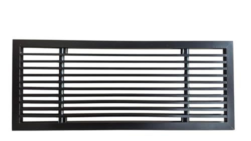 Image of Aluminium Powder Coated liner Grill, Grill for duct,ac jali, hvac, ventilation grill, home grill, ac louver grill,Return Air Grill for Wall, Sidewall and Ceiling (BLACK, 20 inch*8 inch)