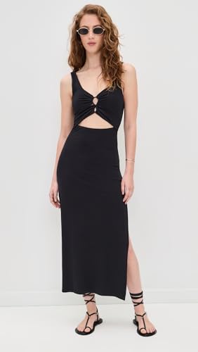 Image of L*Space Camille Dress for Women, Fitted Ribbed Maxi, Ankle Length, Sleeveless Scoop Neck, Side Slit & Waist Cutouts