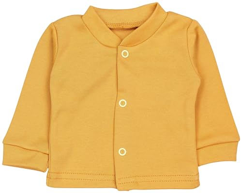 TupTam Baby Mädchen Jungen Strampler mit Langarmshirt Aufdruck Spruch 2 teilig, Farbe: Biene Gelb/Streifen Grau, Größe: 56