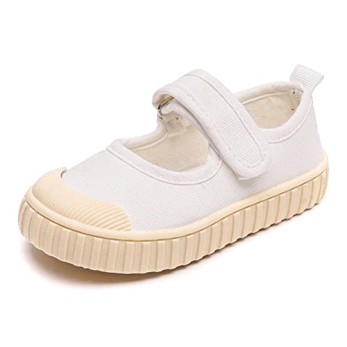 Kids Girls Shoes Slip-on Casual Canvas Sneaker Flats for Toddler/Little Kid