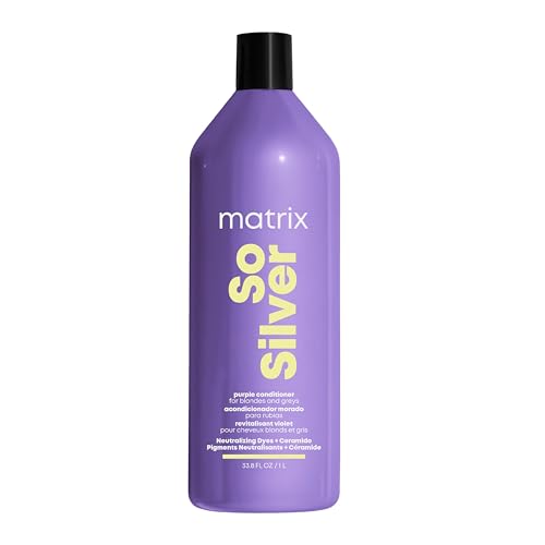 Matrix So Silver Purple Toning Conditioner, For Blondes, Greys and Silvers, Neutralises Yellow Tones