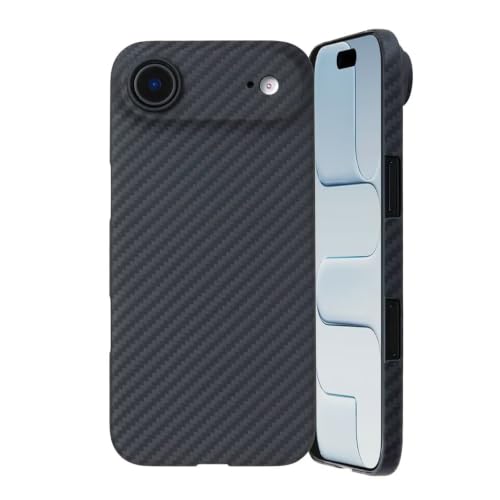 Image of Deff Duro Special Edition Case for iPhone Air, Compatible with MagSafe, Ultra-Slim Case with Caseless Touch Feeling, 1500D Aramid Fiber Woven, Matte Black