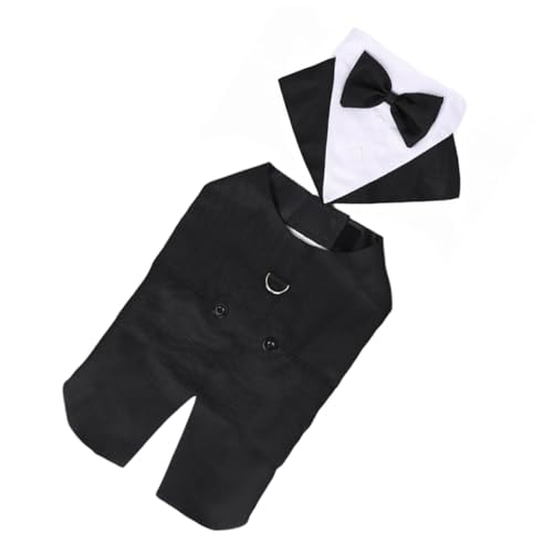 Traje formal tipo esmoquin para perro tamaño M miniatura 7