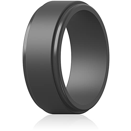 Alliance homme bord plat gris foncé 10mm ThunderFit