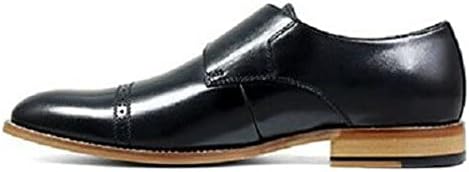 STACY ADAMS Men's Desmond Cap Toe Monk Strap Loafer, Black, 16 W US | Image 3