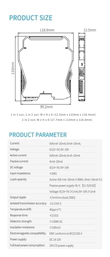 Isolateur de Signal 4-20 mA à 0-10 V Bloquant les Boucles de Masse - 4