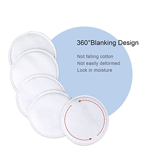 MSQ Cotton Rounds (500 Count), Makeup Remover Pads, Hypoallergenic, Face Cotton Pads, Facial Cleansing Round Cotton Pads, Lint-Free