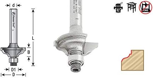 Amana Tool - MRI0304 Carbide Tipped Miniature Ogee Fillet 1/8 Radius x 7/8 Dia x 5/16 x 1