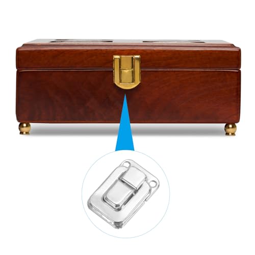 Image of PATIKIL Toggle Catch Lock 1.6 inch x 1.1 inch, 18 Pack Metal Buckle Hasp Lock Latch Clasp for Jewelry Box Wooden Case Decoration, Silver