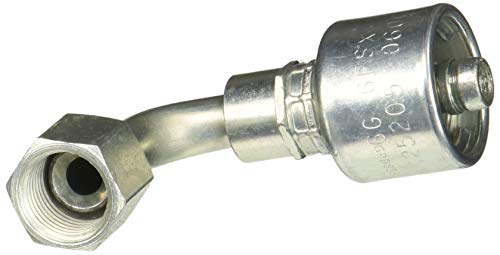 Image of Gates G25205-0606 Female SAE 45 Flare Swivel 90 Bent Tube (Mega Crimp)