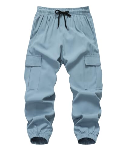 Image of Baby Boys Cargo Joggers Pants Toddler Quick Dry Lightweight Hiking Pants Kids Pull On Sweatpants