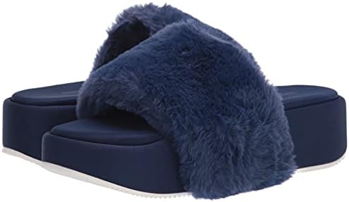Nine West Women's Rize Flat Sandal, Medium Blue Fabric, 8 | Image 6