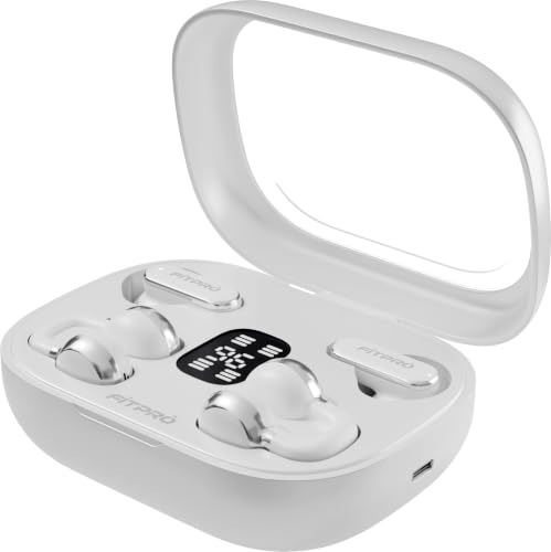 Image of FitPro Q10 Sport Earhook TWS Earbuds, Bluetooth 5.4, Bluetooth (White, True Wireless)