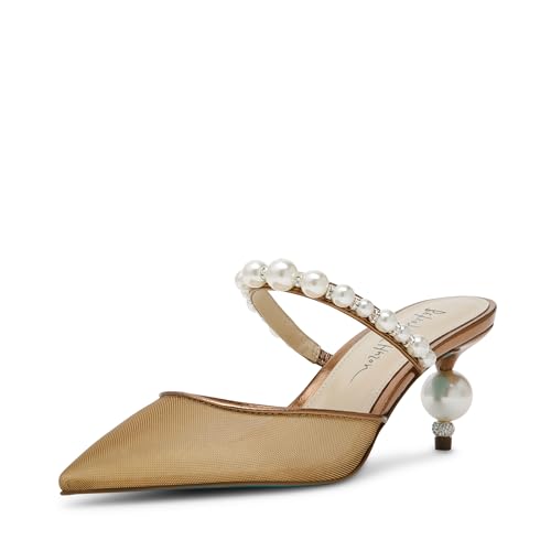 Betsey Johnson Women's Evey Pump, Gold, 9.5