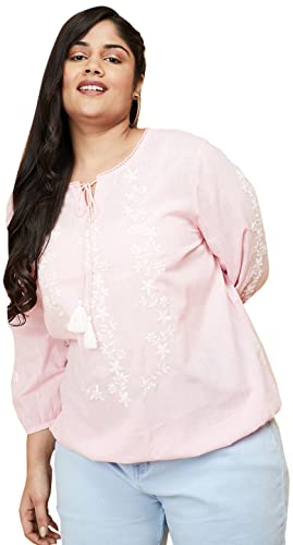 Image of Max Plus Size Women Schiffli Embroidered Top