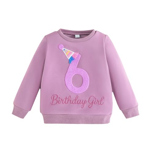 Yoolhamy Baby Mädchen Geburtstag Sweatshirt für Kinder Outfits...