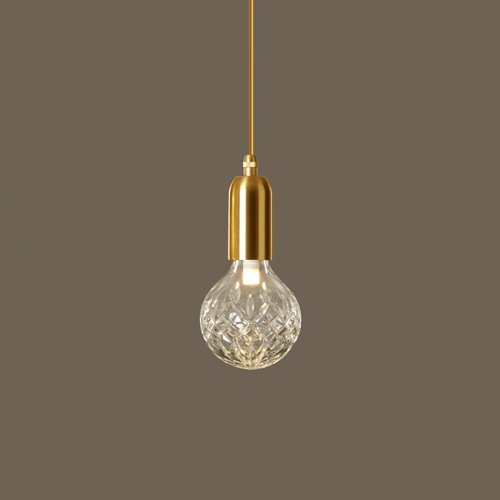 Chandelier créativité en verre doré pour salle à manger et chevet