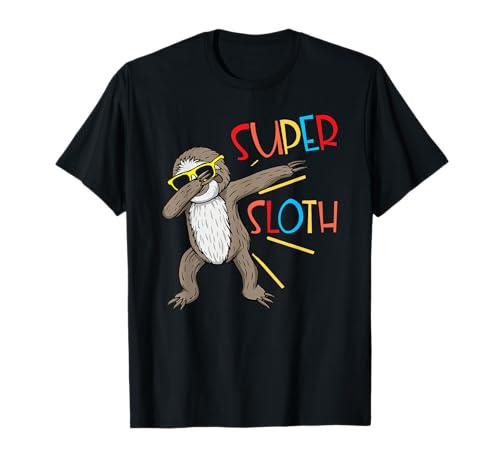Funny Super Sloth Superhero Dabbing Dance Move Dab for Kids T-Shirt