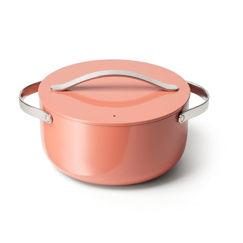 Image of Caraway Nonstick Ceramic Dutch Oven Pot with Lid (6.5 qt, 10.5 inch) - Non Toxic, PTFE & PFOA Free - Oven Safe & Compatible with All Stovetops (Gas, Electric & Induction) - Perracotta