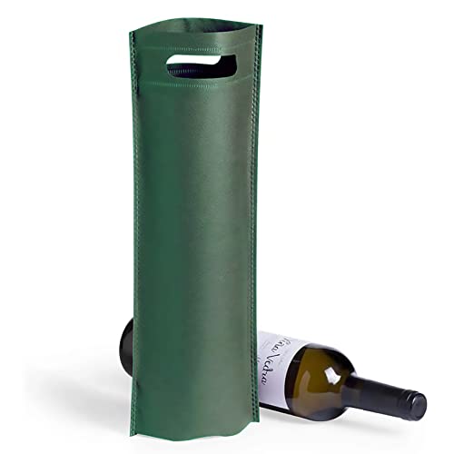 VINAK Pack de 10 | 50 |100 | 200 Bolsas de Botella de Vino o Champagne en Tela no Tejida (Non-Woven) termosellado de Alta Resistencia con asa | Bolsas perfectas para Regalo