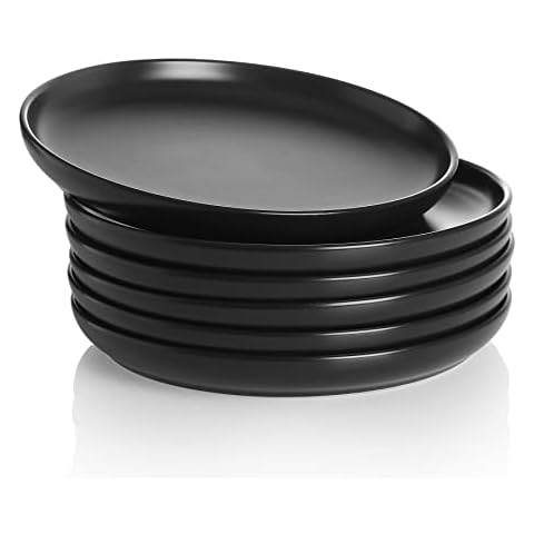 Teocera Dessertteller-Set mit 6 runden Desserttellern, 18 cm, kleine Vorspeisen-Teller Cover