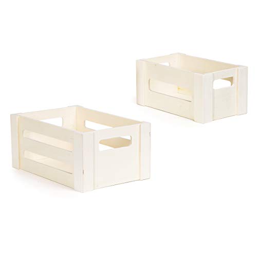 Darice Unfinished 2 Pack Wood Crate, Natural