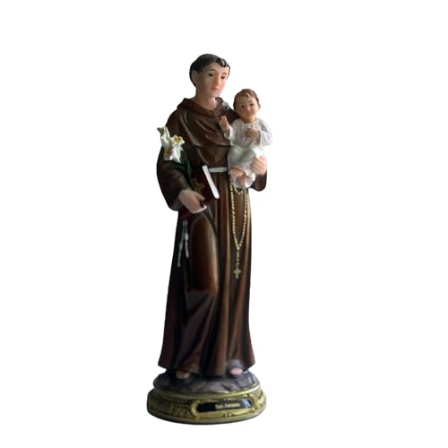 Figura católica San Antonio de Padua resina 12 pulg
