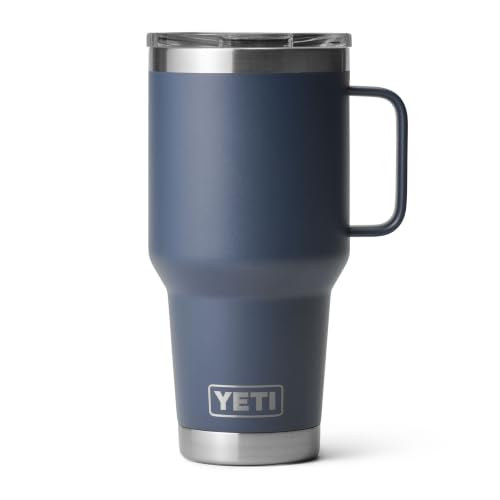 YETI Rambler 20 oz Travel Mug, Stainless Steel, Vacuum Insulated with Stronghold Lid, Navy - image 1