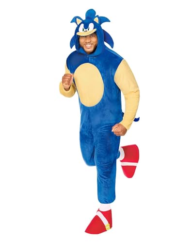 Spirit Halloween Adult Sonic the Hedgehog Costume Men Size LARGE/X-LARGE Standard Multicolor