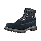 bugatti Bottes pour homme 321-ANV30-1550-4110, doublure froide, bleu foncé/noir, taille 42