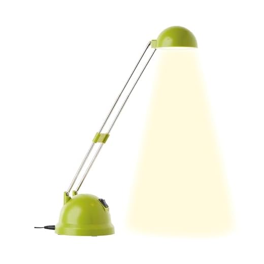 Brilliant Katrina LED Tischleuchte höhenverstellbar schwenkbar grün Büro 600 Lumen, LED integriert