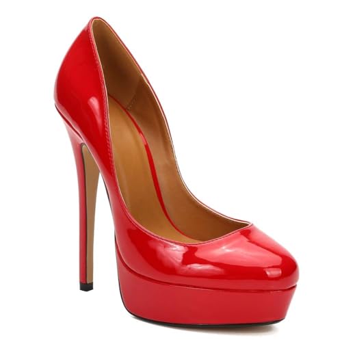 Image of MAIERNISI JESSI Unisex Men's Women's Platform Pumps, Stiletto High Heels, Party Dress Shoes