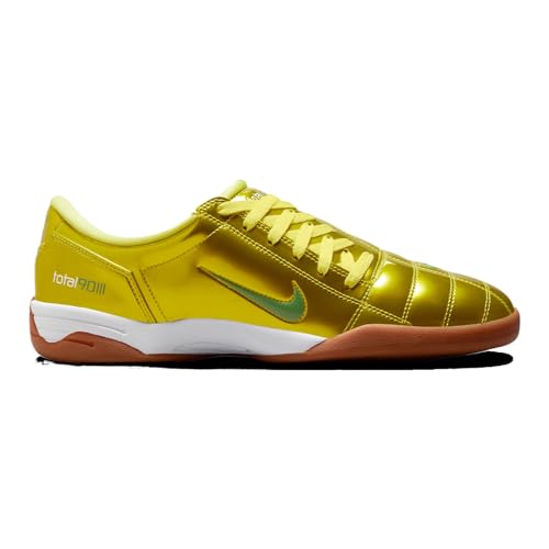 Limited Edition Nike Men's 'Dynamic' Yellow, 'Spark' Green, 'Medium' Brown Leather Low-Top Retro Soccer Sneaker