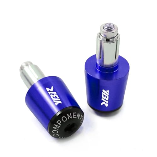 Manillar YBR 125 extremos CNC tapones azul contrapesos accesorios Yamaha YBR 250 7/8 pulgadas 2