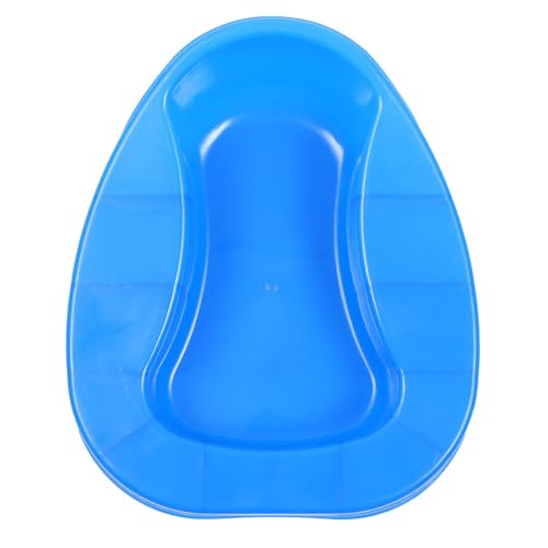 LRXIYODE Orinal Portátil de Plástico Azul Moldeado Integrado y Alta Resistencia Compresión para Uso en Cama, Adecuado para Personas Mayores y Salidas