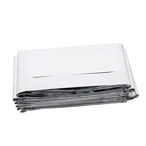 balacoo Camping Emergency Blanket Silver Foil Insulation Lightweight Reflective Film for Cold Weather Protection