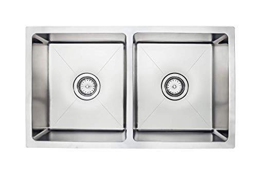 ZUHNE 31 Inch Tight Radius Under Mount Stainless Steel Pro Kitchen Sink For