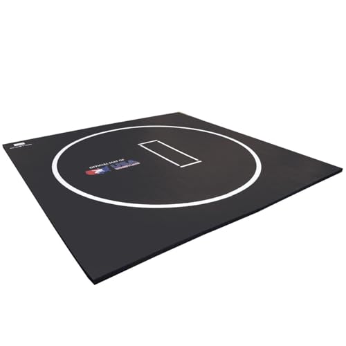 Dollamur 10'x10' Wrestling Mat, Black, Gymnastics, with Circles