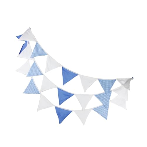BRIGHTFUFU Blue Birthday Decorations 1pc Festive Banner Wedding Flag Decorative Bunting Pull Flag for Party