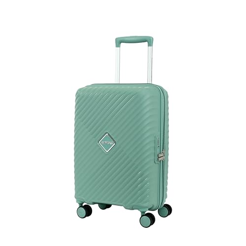 Image of American Tourister Diamo 55 CM Cabin Trolley Bag with Combination Non TSA Lock & 8 Wheels Hard-Sided PC Small Suitcase /Travel Bag with Double Spinner Wheels /Trolley Bag /Luggage for Men & Women- Gold