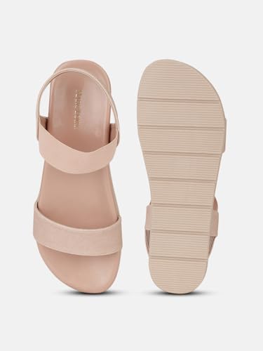 Image of Marc Loire Women Smart Casual Platform Heel Fashion Sandal With Slingback Strap